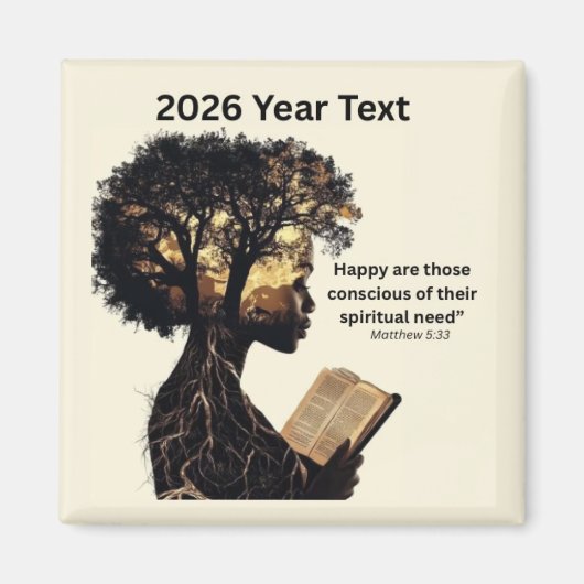 2026 Year Text Reading Magnet (Vorne)