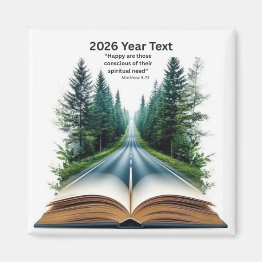 2026 Year Text Road to Life Magnet (Vorne)