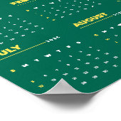 2026 Yearly Calendar 4 Photo Collage Personalized Poster (Ecke)