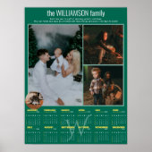 2026 Yearly Calendar 4 Photo Collage Personalized Poster (Vorne)