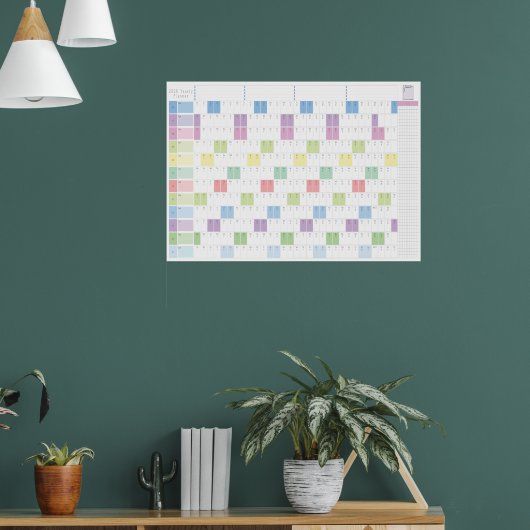 2026 Yearly Planner Printable | Pastel Wall Calend Poster (Wohnzimmer 1)