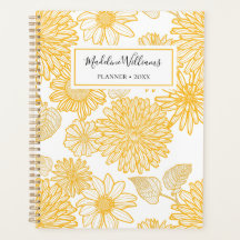 2026 Yellow Daisies & Dahlias | Personalisiert