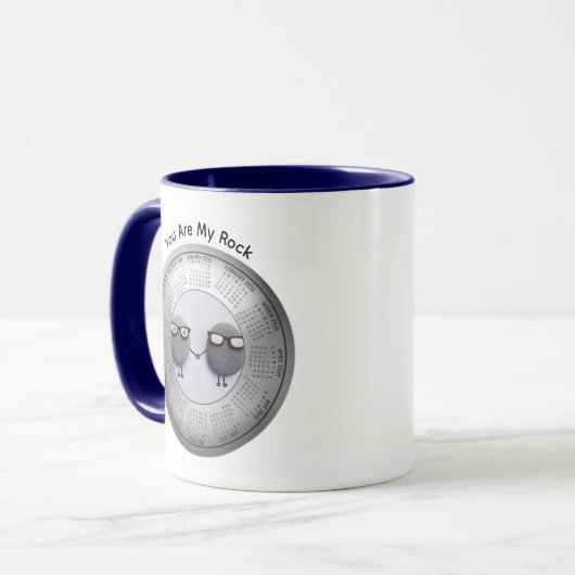 2026 You Are My Rock Calendar Coffee Mug Tasse (Vorderseite Links)