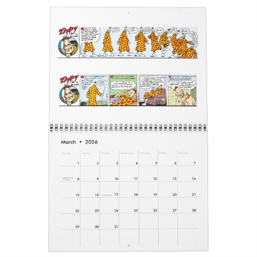 2026 ZIPPY CALENDAR KALENDER (Mär 2026)