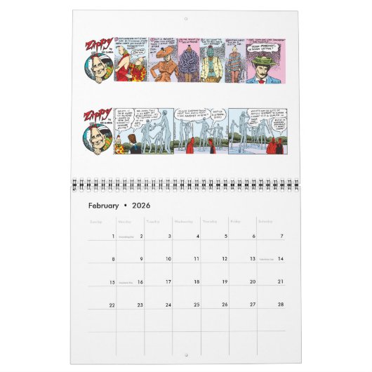 2026 ZIPPY CALENDAR KALENDER (Feb 2026)