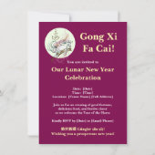 2026 Zodiac Horse Chinese New Year Einladung (Rückseite)