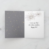 2026Sparkler des neuen Jahres Feiertagskarte (Innenseite)