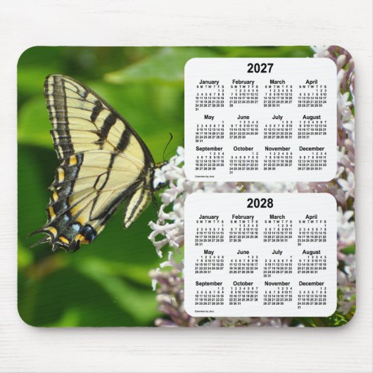 2027-2028 Frack Butterfly Calendar von Janz Mousepad (Vorne)