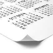 2027 2028 Kalender - Basic Minimal 2 Jahre Poster (Ecke)