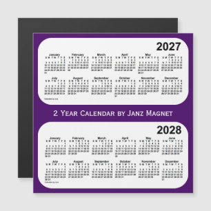 2027-2028 Lila 2-Jahres-Kalender von Janz Magnet