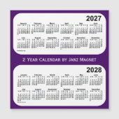 2027-2028 Lila 2-Jahres-Kalender von Janz Magnet (Vorderseite)