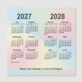 2027-2028 Rainbow School Year Calendar by Janz Magnetkarte (Vorderseite)