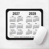 2027-2028 Schwarz-Weiß-Schulkalender von Janz Mousepad (Mit Mouse)