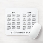 2027-2028 Weißer 2-Jahres-Kalender von Janz Mousep Mousepad (Mit Mouse)