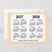 2027-2028 Wheat Mini School Calendar by Janz Postkarte (Vorne/Hinten)
