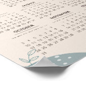 2027 Abstrakte Form Boho-Ästhetik Beiger Kalender Poster (Ecke)