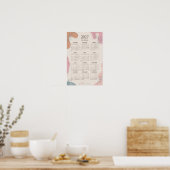 2027 Abstrakte Form Boho-Ästhetik Beiger Kalender Poster (Küche)