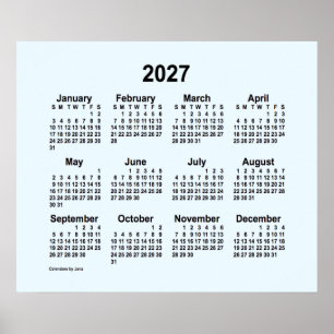 2027 Alice Blue Kalender von Janz Print Poster