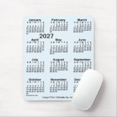 2027 Alice Blue Large Print Calendar von Janz Mousepad (Mit Mouse)