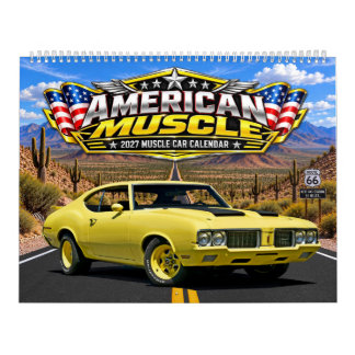 2027 Amerikanischer Muscle-Car-Wandkalender – 1960 Kalender