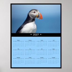 2027 Atlantik-Papageientaucher in Maine Wandkalend Poster