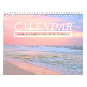 2027 Aufmunternde Psalmen Bibelverse Ruhige Strand Kalender