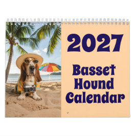 2027 Basset Hound Hund Kalender