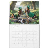 2027 Basset Hound Hund Kalender (Mär 2027)