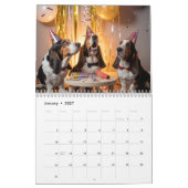 2027 Basset Hound Hund Kalender (Jan 2027)