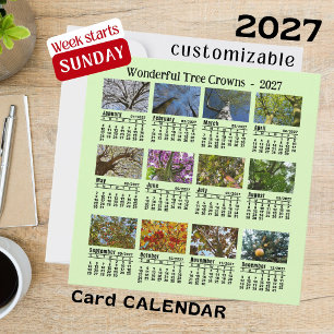 2027 Baumkronen-Foto-Kalender - Sonntagswoche Karte