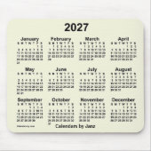 2027 Beige Kalender von Janz Mouse Pad Mousepad (Vorne)
