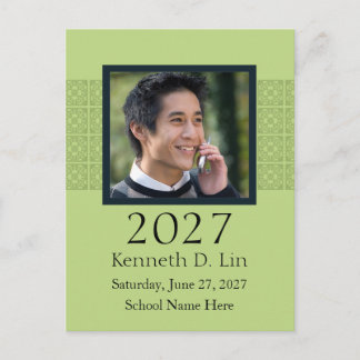 2027 Benutzerdefinierte Foto-Vorlage Abschlussankü Ankündigungspostkarte