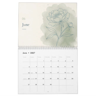 2027 Benutzerdefinierter Botanischer Familien-Wand Kalender