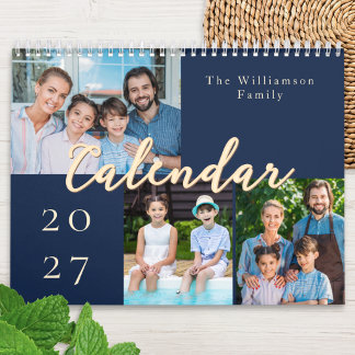2027 Benutzerdefinierter Familienfoto-Kalender Kalender