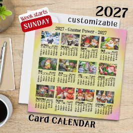 2027 Benutzerdefinierter Foto-Gnom-Kalender beginn
