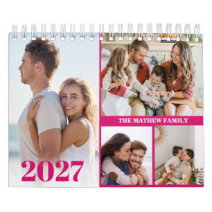 2027 Benutzerdefinierter Fotokalender Einfach Selb Kalender