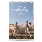 2027 Benutzerdefinierter Hochzeitsfoto-Chic-Script Kalender (Titelbild)