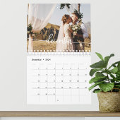 2027 Benutzerdefiniertes Hochzeitsfoto Chic Script Kalender