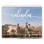2027 Benutzerdefiniertes Hochzeitsfoto Chic Script Kalender (Titelbild)