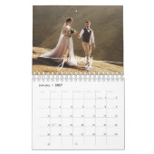 2027 Benutzerdefiniertes Hochzeitsfoto Chic Script Kalender (Jan 2027)