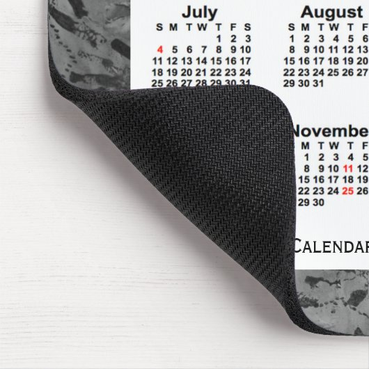 2027 Black Art Holiday Calendar von Janz Mousepad (Ecke)