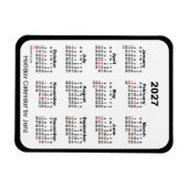 2027 Black Holiday Calendar von Janz Magnet (Horizontal)