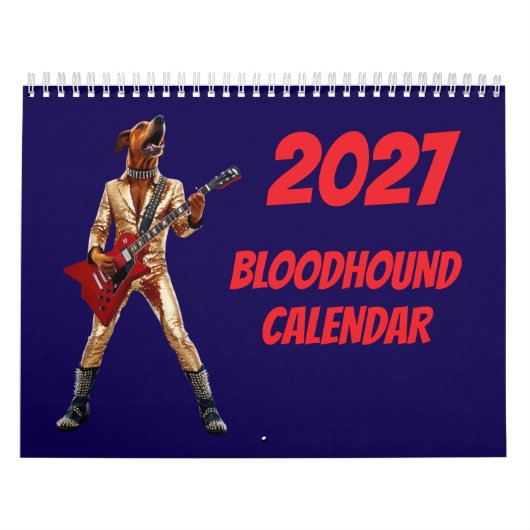 2027 Bloodhound-Hundekalender Kalender (Titelbild)