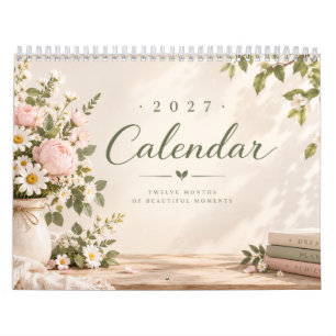 2027 Blumenkalender-Cover – Elegant Kalender