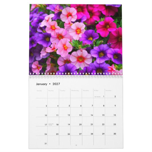 2027 Blumenkalender Kalender (Jan 2027)