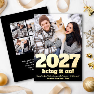 2027 Bring it On Fettgedruckte Schrift 5 Fotos Sch Folien Feiertagskarte