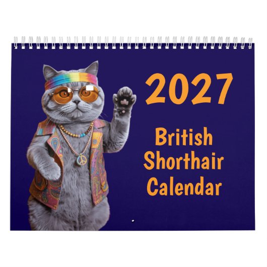 2027 Britisch Kurzhaar-Katze Kalender (Titelbild)