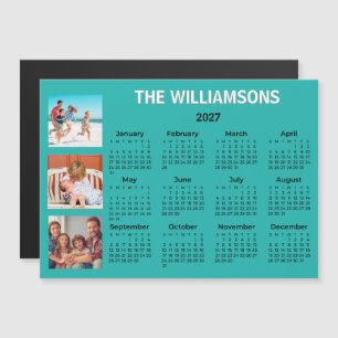 2027 Bunter Kalender Foto Collage Magnet
