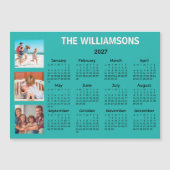 2027 Bunter Kalender Foto Collage Magnet (Vorderseite)