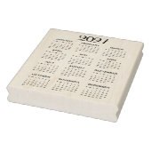 2027 Calendar #1 Four Rows, Three Columns Gummistempel (Stempel)